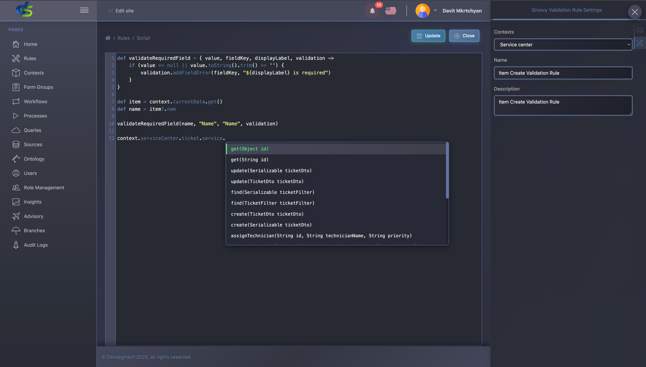Business Rules Engine